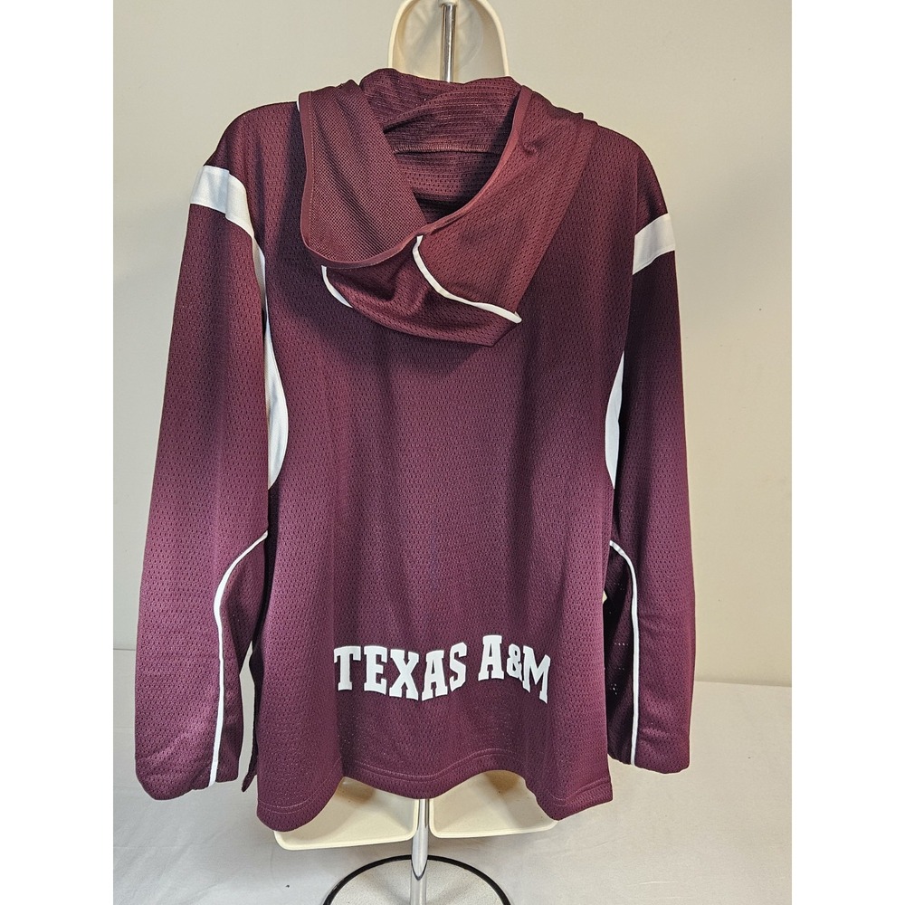 Adidas Texas A&M Aggies Womens Hooded Shooter Shirt Maroon HN7645 Medium - Picture 2 of 4